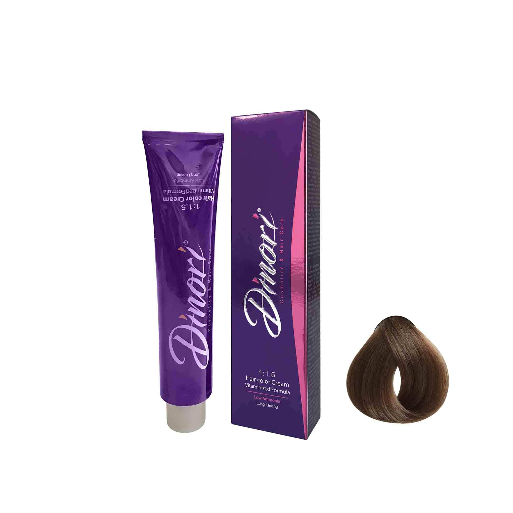 رنگ مو بدون آمونیاک سری GOLDEN شماره 6.3 بلوند طلایی تیره، حجم 100 میلی‌لیتر برند Dinveri